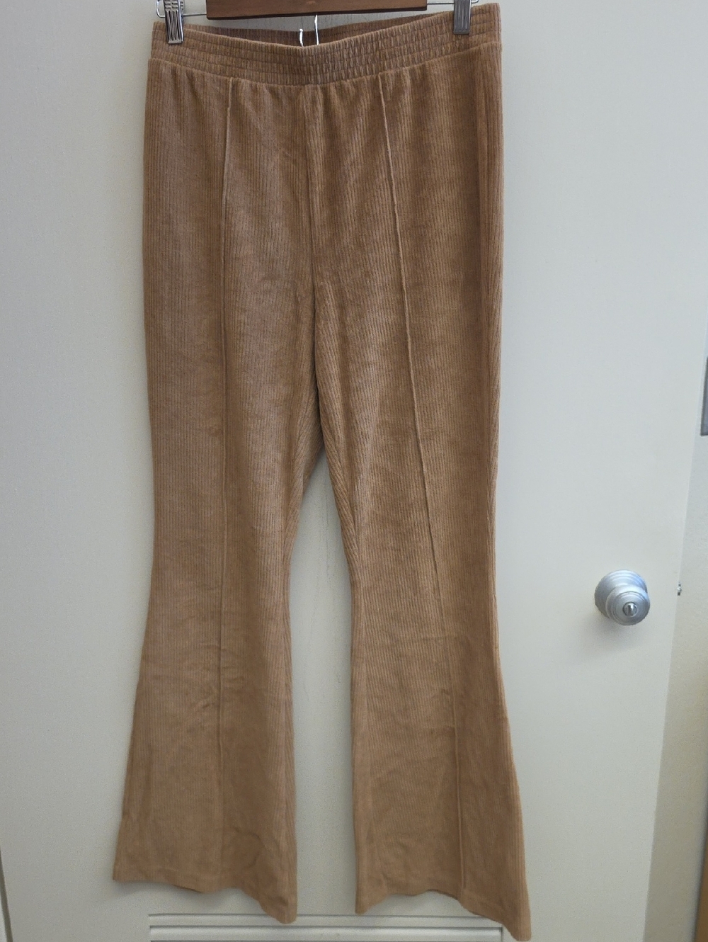 aerie Corduroy Flared Pants in Camel